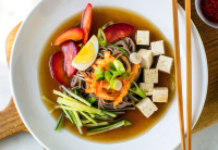Korean Chilled Buckwheat Noodles With Chilled Broth and ... image