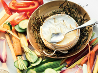 Baked Cheese with Herbs and Crudités Recipe - Rebekah ... image