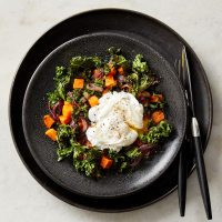 Kale & Roasted Sweet Potato Hash Recipe | EatingWell image