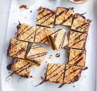 Chocolate-stuffed flapjack bars recipe | BBC Good Food image