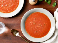 Roasted Tomato Basil Soup Recipe | Ina Garten | Food Network image