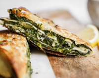 Crunchy Feta, Olive and Spinach Wrap Recipe | SideChef image