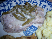 Pork Chops Smothered in Green Beans Recipe - Food.com image
