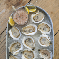 Oysters on the Half Shell with Rosé Mignonette Recipe ... image