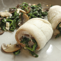 Spinach-Stuffed Flounder with Mushrooms and Feta Recipe ... image