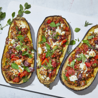 Greek Stuffed Eggplant Recipe | EatingWell image