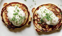Smoked Salmon & Chive Potato Pancakes with Horseradish ... image