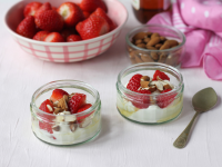 Greek Yogurt Dessert With Honey and Strawberries Recipe ... image