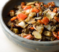 Grilled Eggplant, Peppers and Onions Recipe - NYT Cooking image