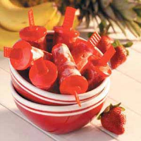 Strawberry Banana Ice Pops Recipe: How to Make It image