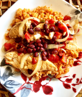 Cheesy Chicken Enchiladas with Red Sauce Recipe | MyRecipes image