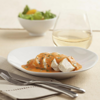 Chicken with Red Pepper Cream Sauce Recipe | EatingWell image