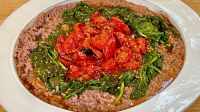 Chianti Risotto with Garlicky Spinach and Oven Charred ... image