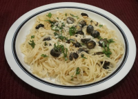 Angel Hair Pasta with Olives, Pine Nuts and Basil | Just A ... image