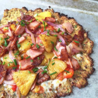 Hawaiian Pizza (With a Cauliflower Crust) – Cheap Recipe Blog image