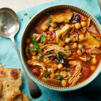 Slow-Cooker Chicken & Chickpea Soup Recipe | EatingWell image