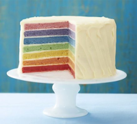 Rainbow layer cake recipe | BBC Good Food image