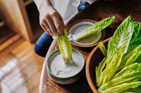 Hand Salad with Yogurt-Lemon Dressing Recipe | Bon Appétit image