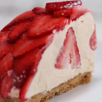 No-Bake Strawberry Cheesecake Dome Recipe by Tasty image