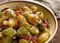 Potato and sprout crush | Sainsbury's Recipes image