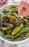 Blistered Shishito Peppers with Dipping Sauce Recipe ... image