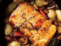 Pork Loin Braised with Mushrooms and Wine Recipe image