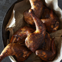 Lemon-Brined Smoked Chickens Recipe | Food & Wine image