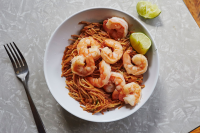 Spicy Pasta with Shrimp and Tomatoes Recipe | Bon Appétit image