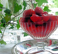 Rosy Rosé Berries: Strawberries and Raspberries in Wine ... image