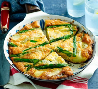 Asparagus & new potato frittata recipe | BBC Good Food image
