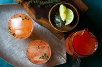 Blood Orange Thyme Paloma Cocktail Recipe image