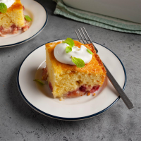 Rhubarb Custard Cake Recipe: How to Make It image