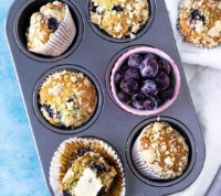 Blueberry Muffins With Frozen Blueberries | Foodtalk image