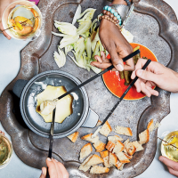 Three-Cheese Fondue with Pickles Recipe - Ali Larter ... image