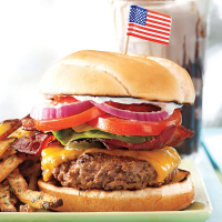 All-American Bacon Cheeseburgers Recipe: How t… image