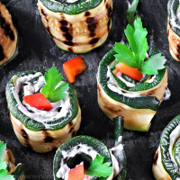 Grilled Zucchini Roll Ups – Easy Vegetarian Recipes ... image