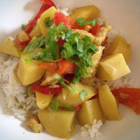 Easy Slow Cooker Chicken Curry with Potatoes and Coco… image