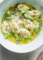 Ricotta Dumplings with Asparagus and Green Garlic Recipe ... image