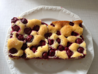 Sheet Cake with Sour Cherries Recipe | Allrecipes image