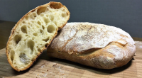 Ciabatta Bread Recipe (77% hydration - 10% olive oil ... image