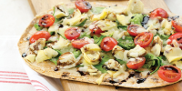 Spinach-Artichoke Flatbread Pizzas Recipe Recipe | Epicurious image