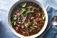 Slow Cooker Lentil Soup With Sausage and Greens Recipe ... image
