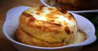 Double baked cheese soufflés recipe - BBC Food image