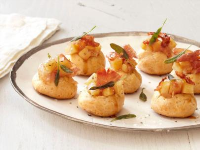 White Cheddar Gougeres, Apple Pulp, Prosciutto and Sage ... image