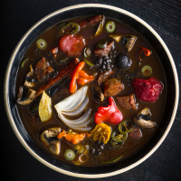 Black Garlic and Lentil Soup Recipe | MyRecipes image