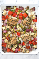 Sheet Pan Balsamic-Herb Chicken and Vegetables - Skinnytaste image