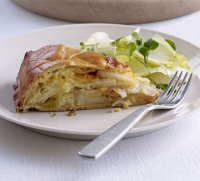 Deep-dish cheese, onion & potato pie recipe | BBC Good F… image