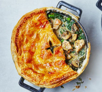 Chicken, kale & mushroom pot pie recipe | BBC Good Food image