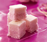Coconut ice squares recipe | BBC Good Food image