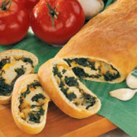 Spinach-Stuffed Bread Recipe: How to Make It image